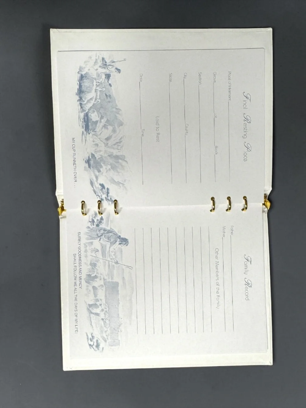 Cherished Memories Funeral Guest Book Thank You Cards Memorial Set NEW